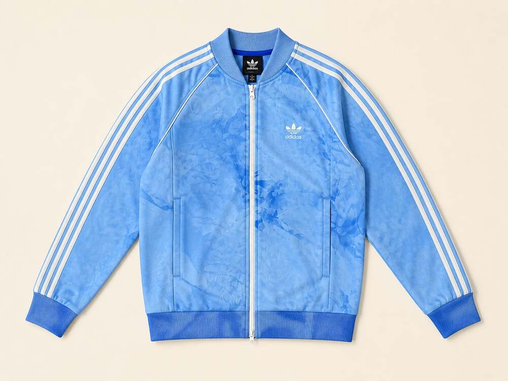 Adidas x Pharrell Williams Blue Tie Dye Track Jacket Mens L Y2K